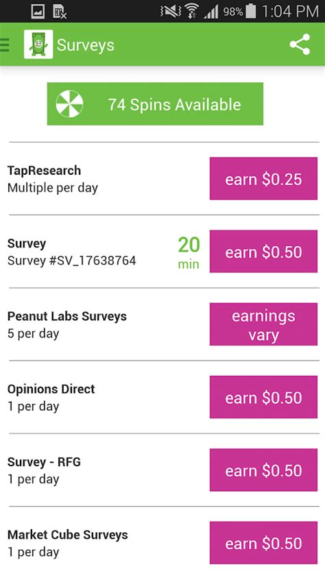 Taking surveys through inboxdollars, as the name implies, pays out in dollars. InboxDollars - Android Apps on Google Play