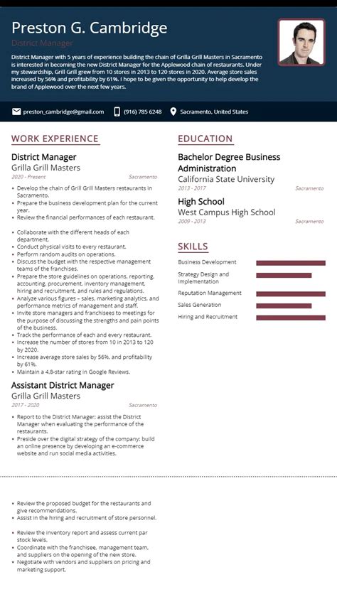 Best District Manager Resume Examples For 2024