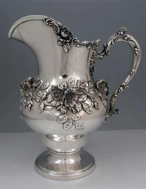 American Antique Silver Water Pitcher By Graff Dunn And Washbourne