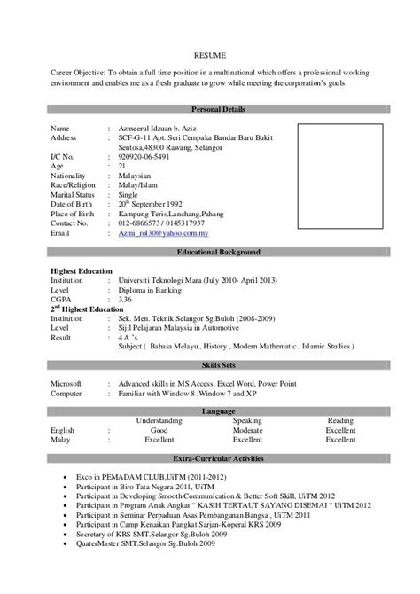 Maintain and audit company financial r… responsibilities job description: Sample Resume For Fresh Graduate | Latest Resume Format ...
