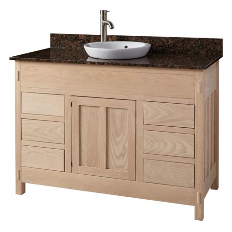 Maybe you would like to learn more about one of these? 48" Unfinished Mission Hardwood 6-Drawer Vanity for Semi ...