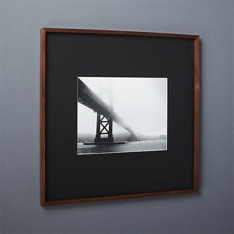 gallery walnut modern picture frames with white mats cb2 modern picture frames unique