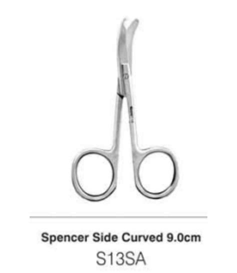 Gdc Spencer Scissors Side Curved 9cm Dental Genie