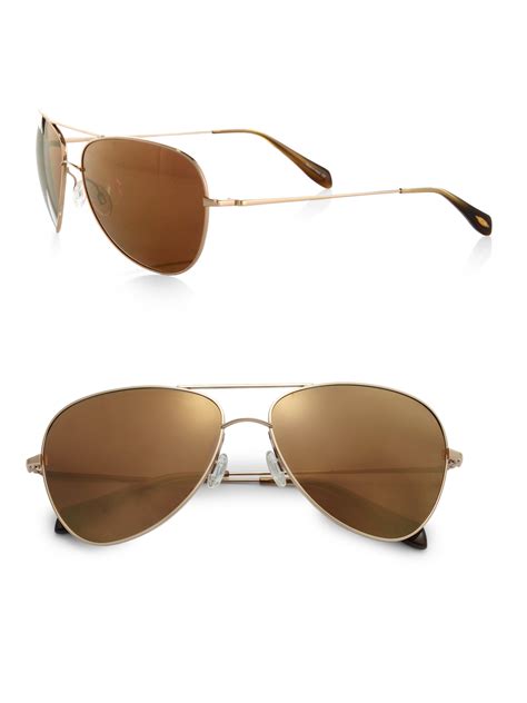 Lyst Oliver Peoples Pryce Aviator Sunglasses In Brown For Men