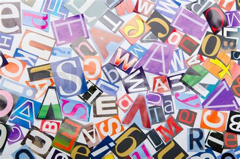 Cut Letters From Newspapers And Magazines Stock Image Colourbox