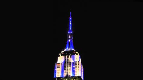 Empire State Building Lights For Derek Jeter Youtube