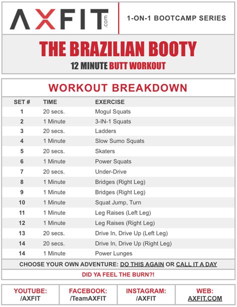 Brazilian Booty Workout Home Boot Camp Series Axfit Com