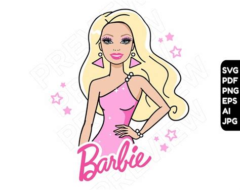 Barbie SVG Png Barbie Girl Doll Clipart Svg Cut File Etsy