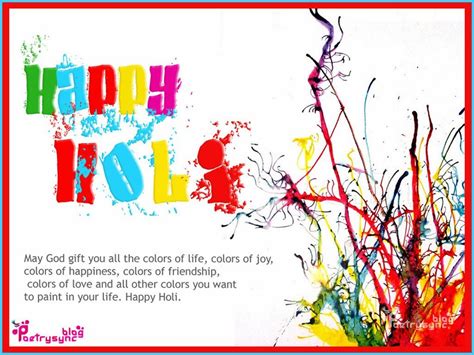 Happy Holi Quote Image Card Picture By Poetrysync Holi Wishes Quotes