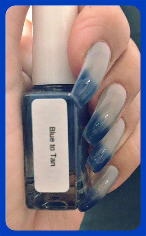 Blue Thermal Color Changing Nail Polish Blue To Tan Wanderer Etsy