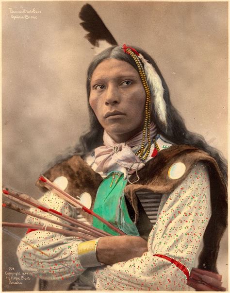 Thomas White Face Oglala Lakota Ca Hand Colored Photo By