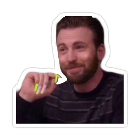 Chris Evans With Nails Meme Sticker For Sale By Devin Moore Chris
