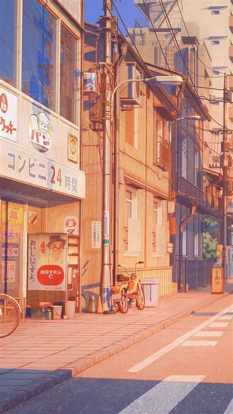 Download Scenic Japanese Anime Street Wallpaper
