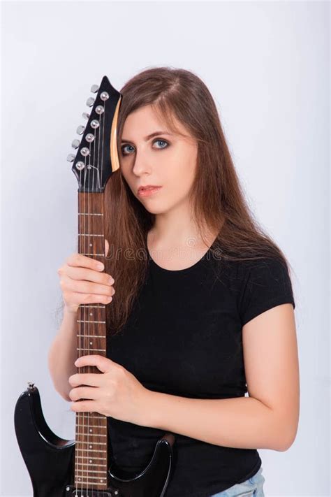 191 Sexy Woman Black Electric Guitar Stock Photos Free And Royalty Free