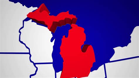 Michigan Mi Animated State Map Usa Zoom Stock Motion Graphics Sbv