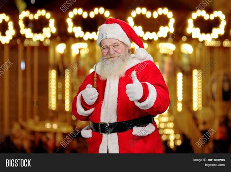 Cheerful Santa Giving Image And Photo Free Trial Bigstock