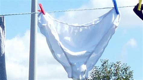 Knickers On Washing Line Contained Unsightly Stain The Spoof