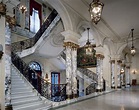 Staircase and Entrance Hall in The Elms in Newport, Rhode Island, USA ...