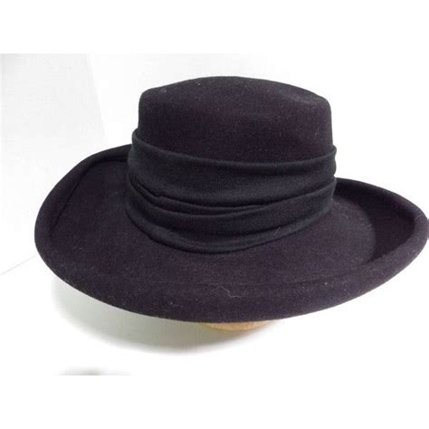 1970s Bollman Hat Black Wool Felt Doeskin Upturned Brim 24 Liked On
