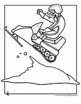Snowmobile Coloring Pages Winter Print Kids Jr Printable Drawing Classroom January Colouring Color Snowmobiles Arctic Cat Snow Fall Spring Sheets sketch template