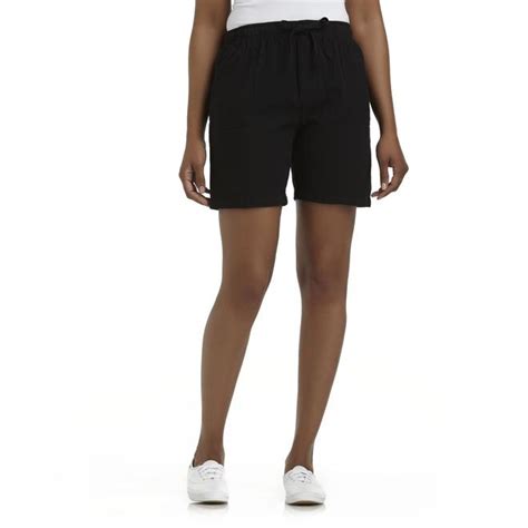 Basic Editions Womens Garment Dyed Cotton Shorts