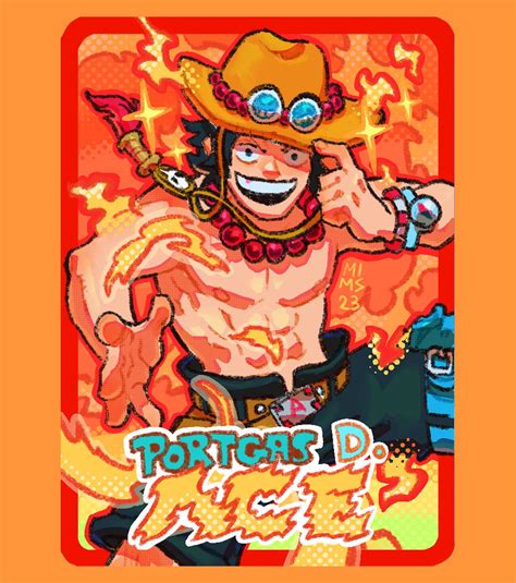 mims☃️ ️ on twitter portgas d ace 🔥 ️‍🔥 [ 4 6 six fanart ] rt s are appreciated ️‍🔥 ace