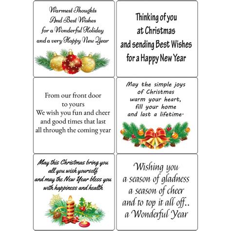 Peel Off Christmas Sentiments 4 Sticky Verses For Cards And Crafts