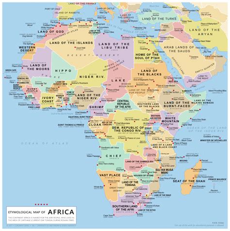 Etymological Map Of Africa Vivid Maps