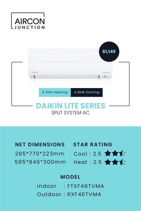 DAIKIN LITE SERIES FTXF46T Split System Air Conditioning System