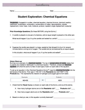 Document size uploader downloads health; Balancing Chemical Equations Gizmo Answer Key - Fill ...