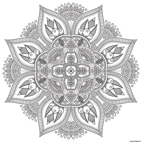 Coloriage Mandala Zen Antistress Difficile Dessin Mandala à Imprimer