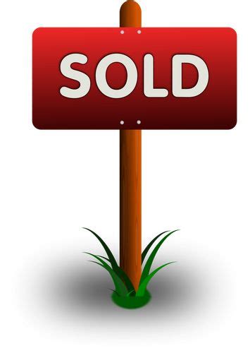 Sold Vector Sign Selling House Custom Business Signs Sold Sign