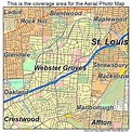 Aerial Photography Map of Webster Groves, MO Missouri