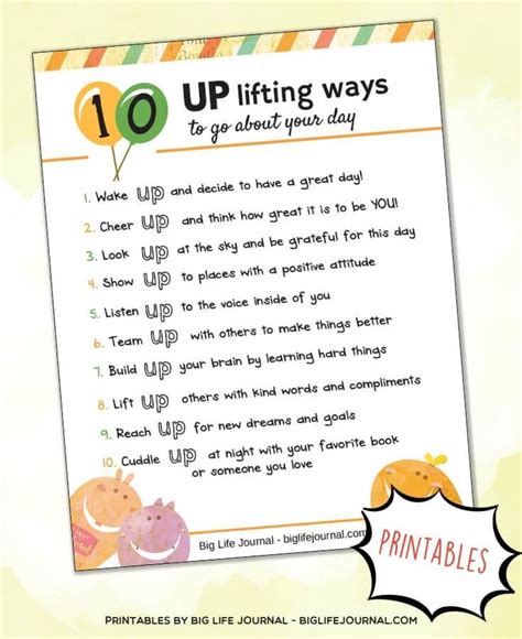 10 Up Lifting Ways To Go About Your Day Kindness Activities Book