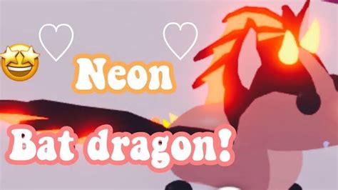 Roblox Adopt Me Neon Bat Dragon
