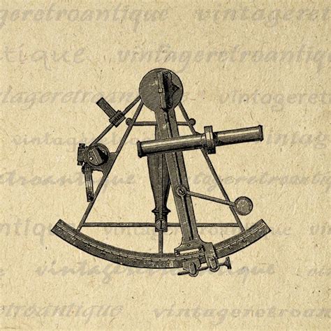 printable sextant graphic download ocean by vintageretroantique etsy antique art