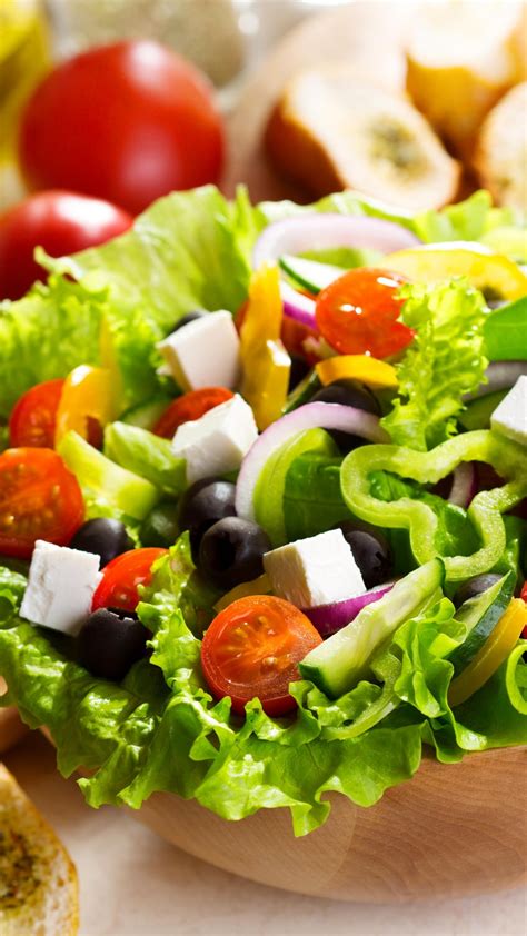 Wallpaper Greek Salad Tomato Olives Peppers Onions Cheese Feto