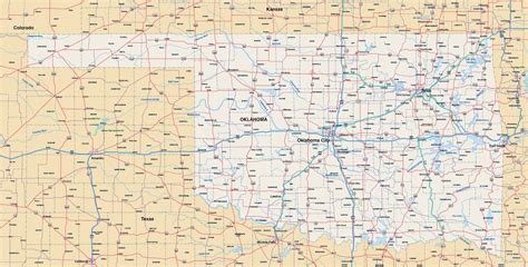 Oklahoma Map Digital Vector Creative Force