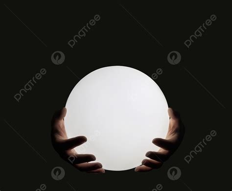 Holding A Light Ball In Both Hands Background Holding The Light Ball