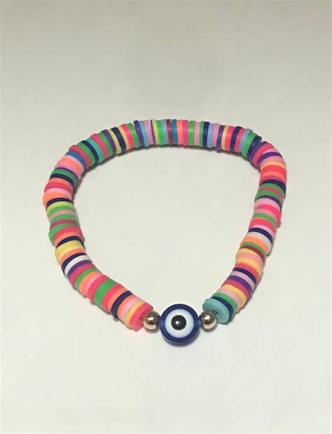 Colorful Disc Bead Bracelet Etsy