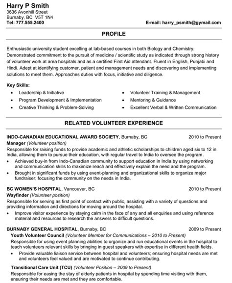 Biology and Chemistry Student Resume Sample | Student resume, Student resume template, Biology