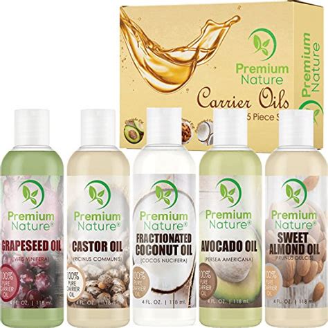 Carrier Oils For Essential Oil Coconut Oil Castor Oil Grapeseed Oil