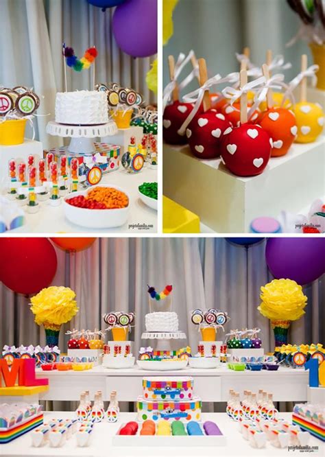 Rainbow Party With So Many Cute Deas Via Karas Party Ideas