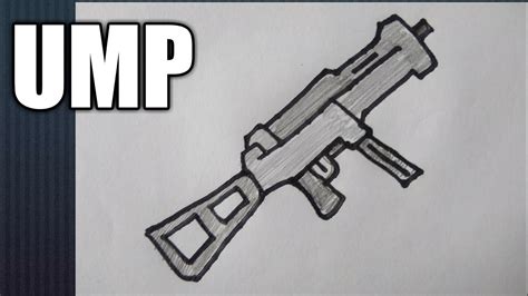 How To Draw A Ump Gun Of Free Fire And Pubgvery Easyshn Best Art