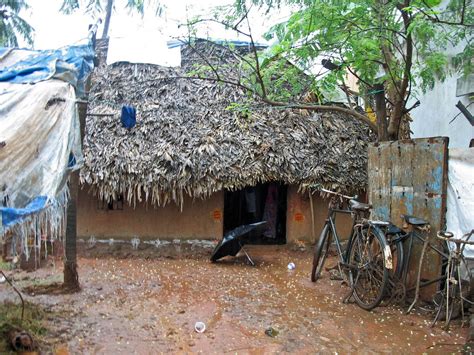 Stock Pictures Photos Of Thatched Indian Huts From The Chennai Area