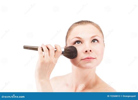 Woman Face Powders Stock Photo Image Of Lines Model