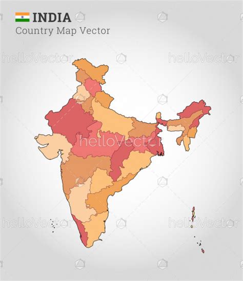 Map Of India Stock Vector Illustration Of Geography 1