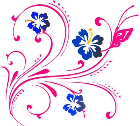 Butterfly Scroll Pink Clip Art At Clker Vector Clip Art Online