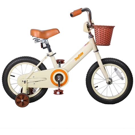 Joystar Vintage 16in Ages 4 To 7 Kids Training Wheel Bike W Basket