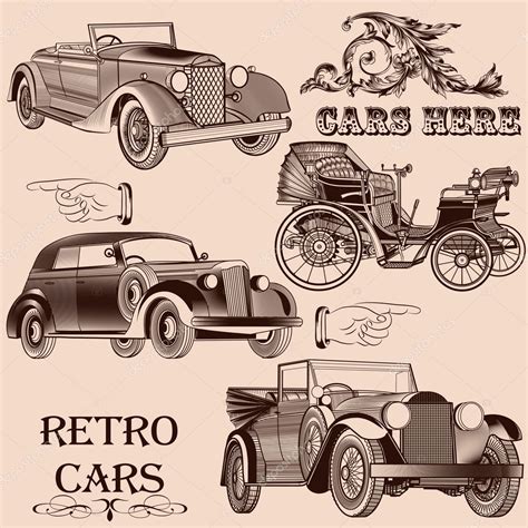 Collection Of Retro Cars Stock Vector By ©mashakotscur 51451805